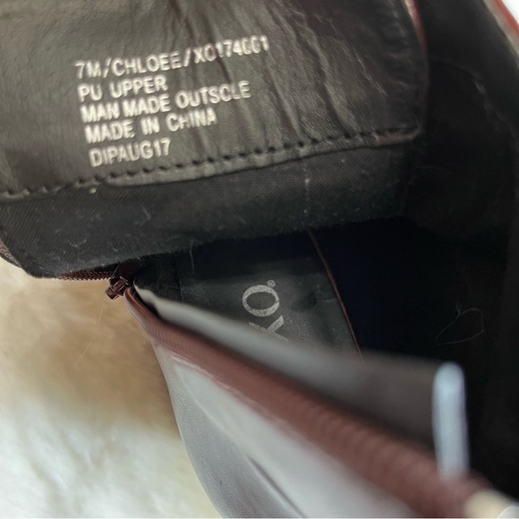 XOXO Chloee Oxblood Red Lace-up Ankle Zip Booties with Star Insets- 7 - Picture 11 of 14